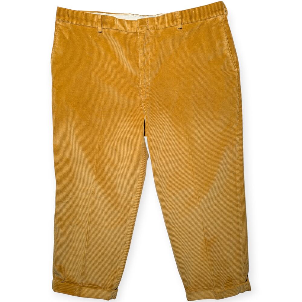 Brisbane‎ Moss Corduroy Pants Mens 44x26 USA Made Mustard Vintage Big & Tall